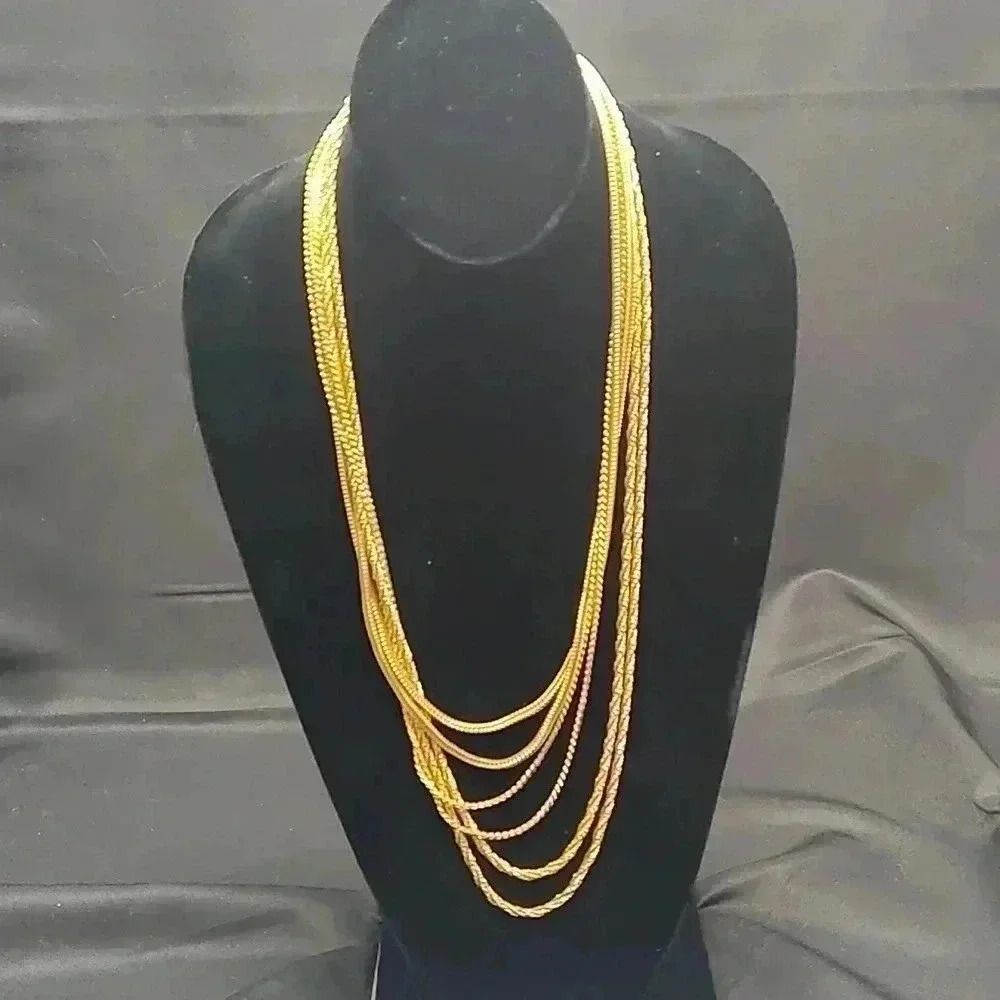Stunning Henkel & Grosse Germany Dior Designer 6 strand 22" to 27" drape